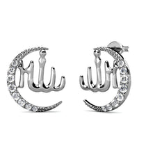 Load image into Gallery viewer, Destiny Crescent earrings with Swarovski Crystals