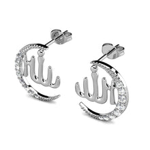 Load image into Gallery viewer, Destiny Crescent earrings with Swarovski Crystals