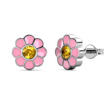 Load image into Gallery viewer, Destiny 925 Sterling Silver Kid's Flower Set with Swarovski Crystals