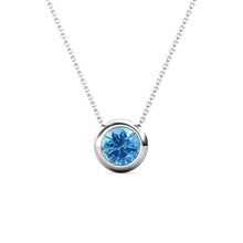 Load image into Gallery viewer, Destiny Moon December/Topaz Birthstone Necklace with Swarovski Crystals