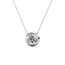 Load image into Gallery viewer, Destiny Moon April/Diamond Birthstone Necklace with Swarovski Crystals