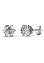 Load image into Gallery viewer, Destiny Birthstone April/Diamond Earrings with Swarovski Crystals in a Macaroon case