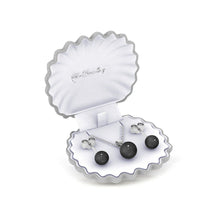 Load image into Gallery viewer, Destiny Pearl Earring & Necklace Set with Swarovski Pearls - Black