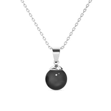 Load image into Gallery viewer, Destiny Pearl Earring & Necklace Set with Swarovski Pearls - Black