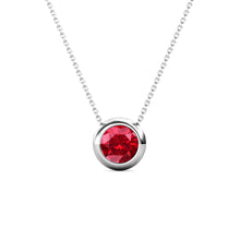 Load image into Gallery viewer, Destiny Moon July/Ruby Birthstone Necklace with Swarovski Crystals