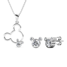 Load image into Gallery viewer, Destiny Mickey Mouse Set With Crystals From Swarovski® - Silver