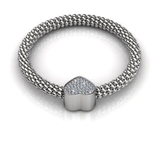 Load image into Gallery viewer, Destiny Jewellery Heart Bracelet embellished with Swarovski Crystals-available in 3 colours