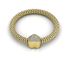 Load image into Gallery viewer, Destiny Jewellery Heart Bracelet embellished with Swarovski Crystals-available in 3 colours