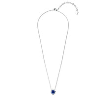 Load image into Gallery viewer, Destiny Moon September/Sapphire Birthstone Necklace with Swarovski Crystal