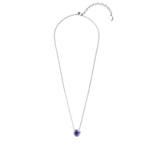 Load image into Gallery viewer, Destiny Moon February/Amethyst Birthstone Necklace with Swarovski Crystals