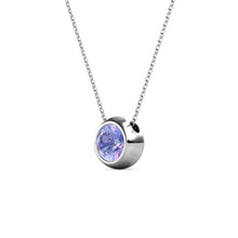 Load image into Gallery viewer, Destiny Moon June/Alexandrite Birthstone Necklace with Swarovski Crystals