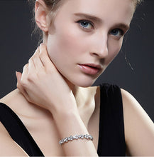 Load image into Gallery viewer, CDE Niki bracelet with rhodium plating embellished with Swarovski crystals