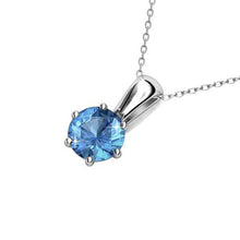 Load image into Gallery viewer, Destiny Blue Topaz Necklace with Swarovski Crystal