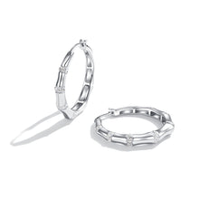 Load image into Gallery viewer, CDE 925 Sterling Silver Madison hoop Earring with Swarovski Crystals