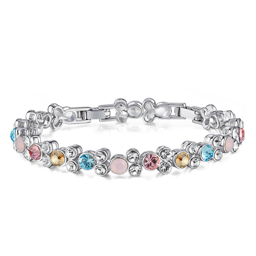 Niki Bracelet with Swarovski Crystals Pastel