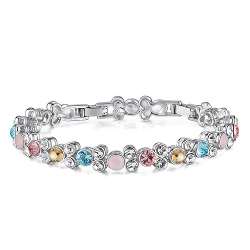 Niki Bracelet with Swarovski Crystals Pastel