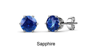 Destiny 2 Pair Earring Set with Swarovski Crystals - Peridot & Sapphire