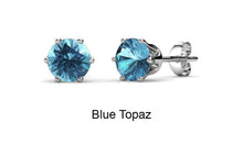 Load image into Gallery viewer, Destiny 2 Pair Earring Set with Swarovski Crystals - Emerald &amp; Blue Topaz