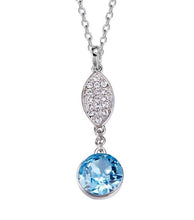 Load image into Gallery viewer, CDE Layla Necklace &amp; Earring Set with Swarovski Crystals - Silver