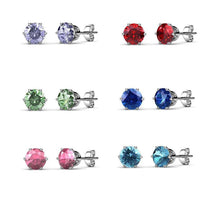Load image into Gallery viewer, Destiny 6 Pair Earring Set with Swarovski Crystals in Macaroon Cases - CRA650148