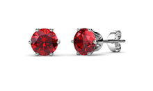 Load image into Gallery viewer, Destiny 2 Pair Earring Set with Swarovski Crystals - Ruby &amp; Diamond