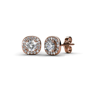 Destiny Gia Earrings with Swarovski Crystals - Rose