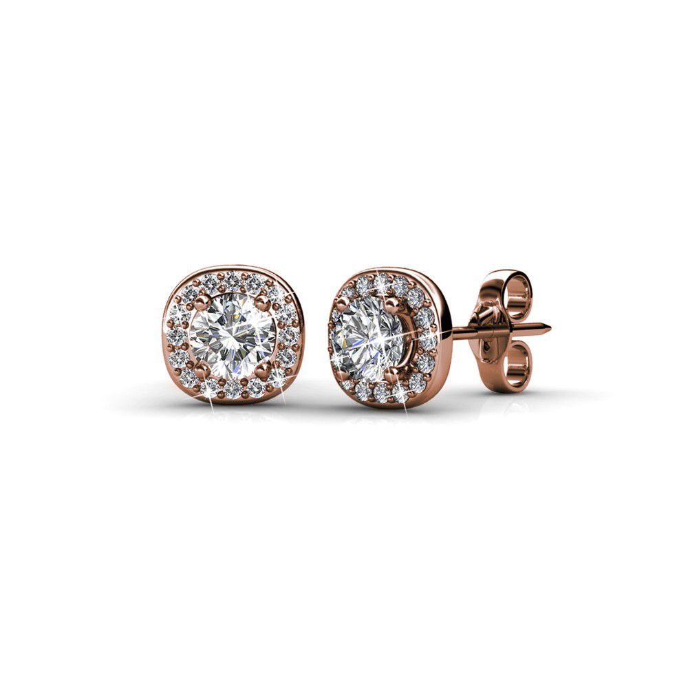 Destiny Gia Earrings with Swarovski Crystals - Rose