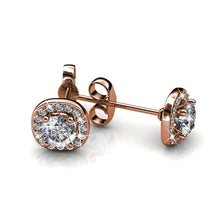 Load image into Gallery viewer, Destiny Gia Earrings with Swarovski Crystals - Rose