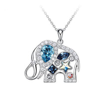 Load image into Gallery viewer, CDE 925 Sterling Silver Elephant Necklace with Swarovski Crystals