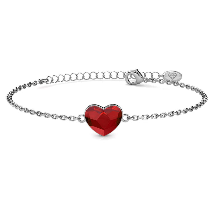 Destiny 925 Sterling Silver Dianna Heart Bracelet with Swarovski Crystals