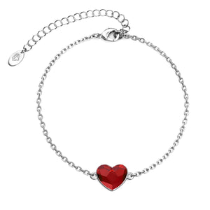 Destiny 925 Sterling Silver Dianna Heart Bracelet with Swarovski Crystals