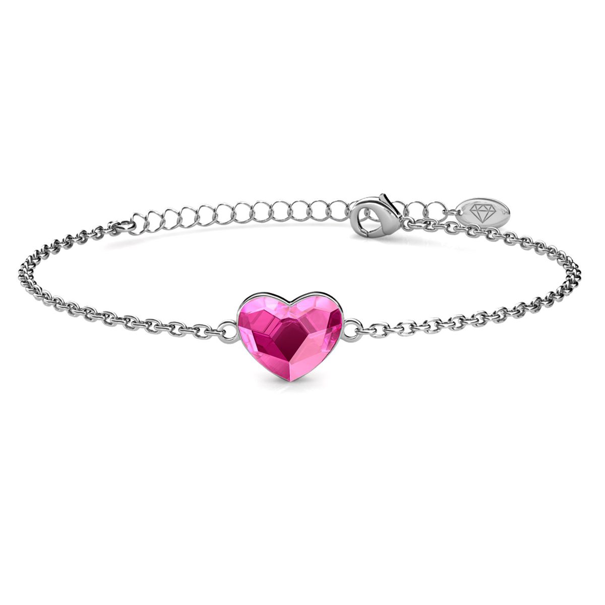 Destiny 925 Sterling Silver Brynlee Heart Bracelet with Swarovski Crystals