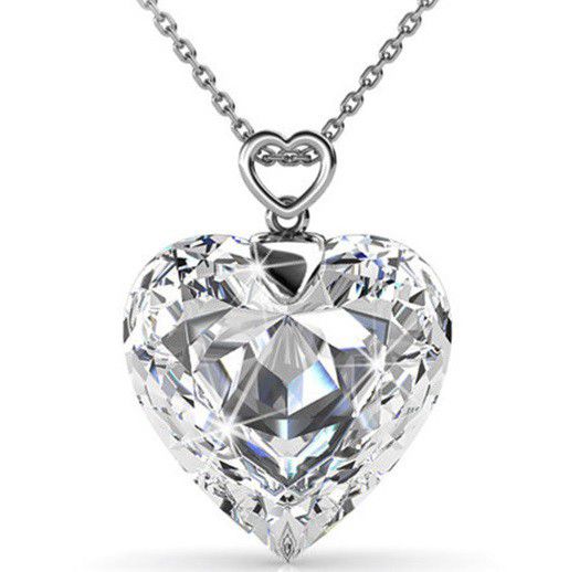 Destiny Alloura Heart Necklace with Swarovski Crystals