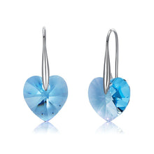 Load image into Gallery viewer, CDE 925 Sterling Silver Ayla Heart earrings with Swarovski Crystals