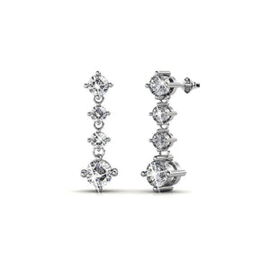 Destiny 925 Sterling Silver Royalty Earrings set with Swarovski Crystals