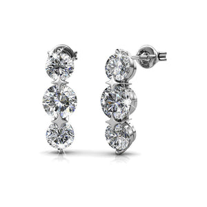 Destiny 925 Sterling Silver Royalty Earrings set with Swarovski Crystals