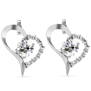 Destiny 925 Sterling Silver Eternal Heart Set with Swarovski Crystals