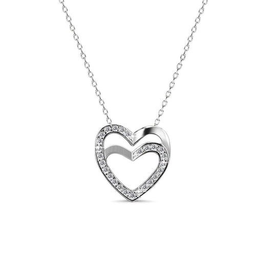 Destiny Evie Heart Necklace with Swarovski Crystals