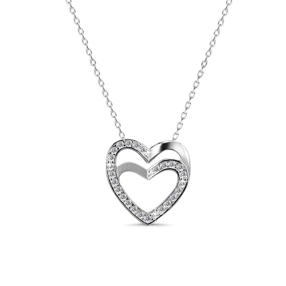 Destiny Evie Heart Necklace with Swarovski Crystals