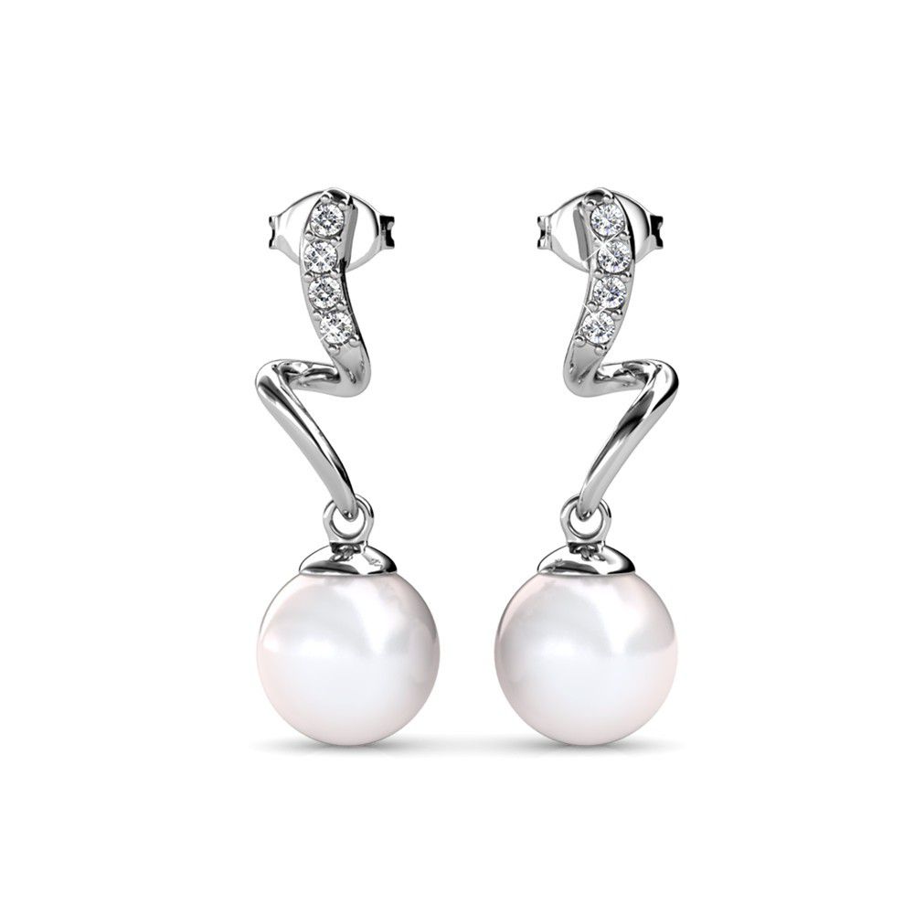 Destiny 925 Sterling Silver McKenna Earrings with Swarovski Crystals