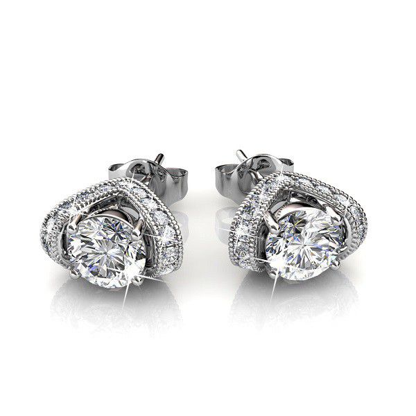 Destiny 925 Sterling Silver Eden Earrings with Swarovski Crystals
