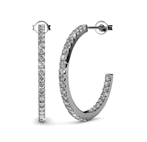 Destiny Roxy Loop Earrings with Swarovski Crystals