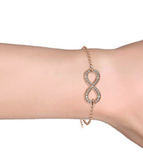 Load image into Gallery viewer, Destiny Infinity Bracelert with Swarovski Crystals - Rose Gold