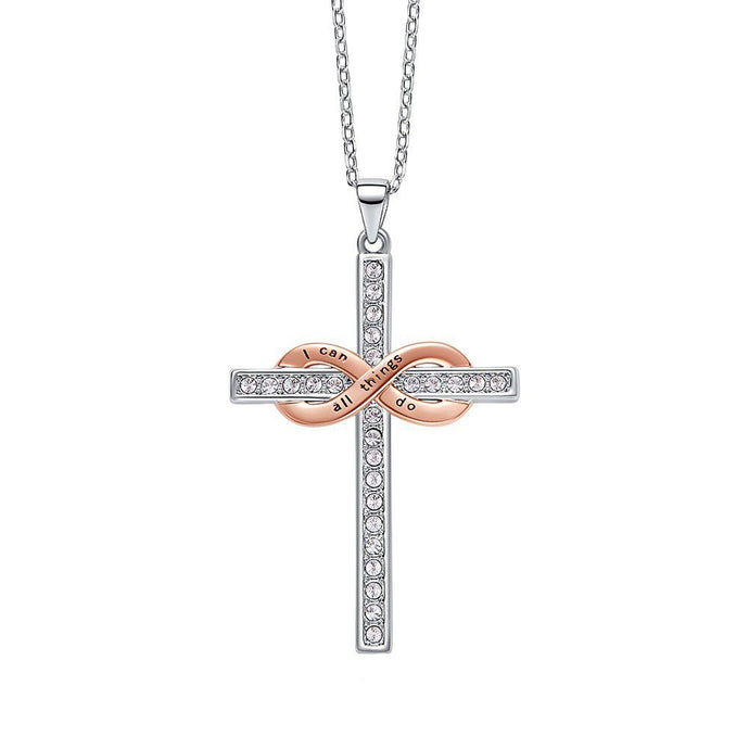 CDE Infinite Cross Necklace with Swarovski® Crystals