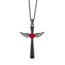 Load image into Gallery viewer, CDE Lee Angel Cross Necklace with Swarovski® Crystals