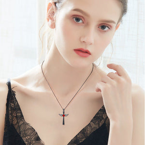 CDE Lee Angel Cross Necklace with Swarovski® Crystals