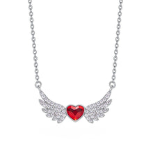 Load image into Gallery viewer, CDE 925 Sterling Silver Angel Wing Necklace with Swarovski® Crystals