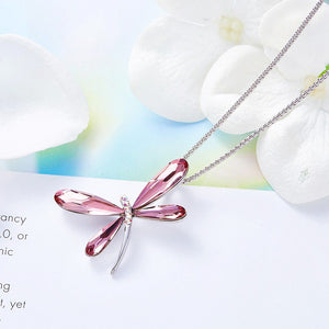 CDE Dragonfly Necklace with Swarovski® Crystals