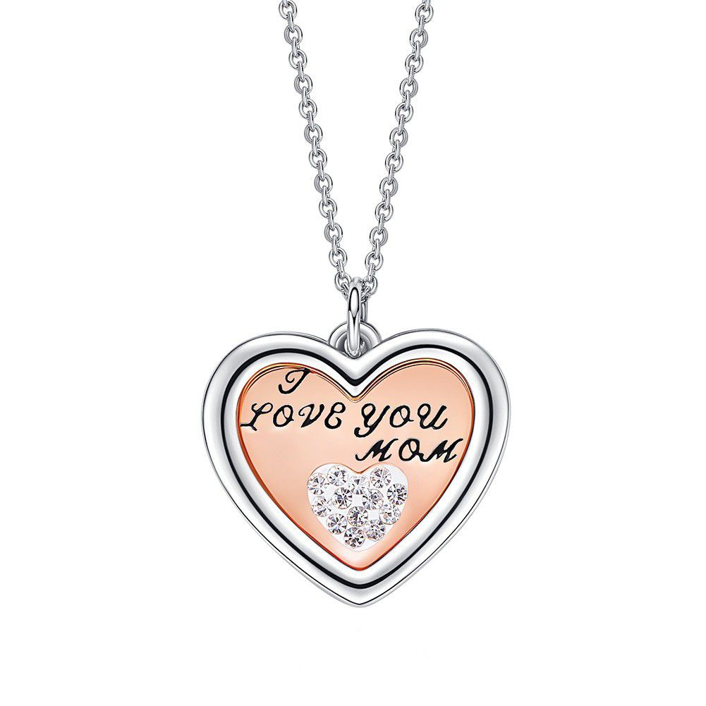 CDE I Love You Mom Necklace with Swarovski® Crystals
