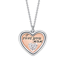 Load image into Gallery viewer, CDE I Love You Mom Necklace with Swarovski® Crystals